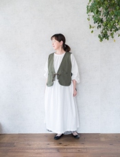 [Brocante]コットンヘリンボンシャスジレ