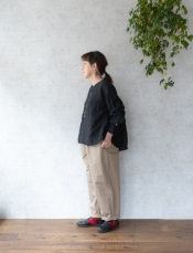 [maison de soil] コットンウェザー2タックテーパードパンツ