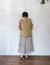[HUG O WAR]リネンフリル2wayニットプルオーバー